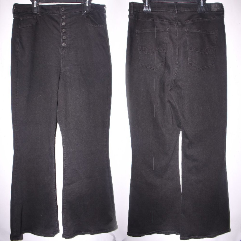 NWT American Eagle Curvy High Rise Flare Jeans Plus Size 22 - Picture 3 of 4